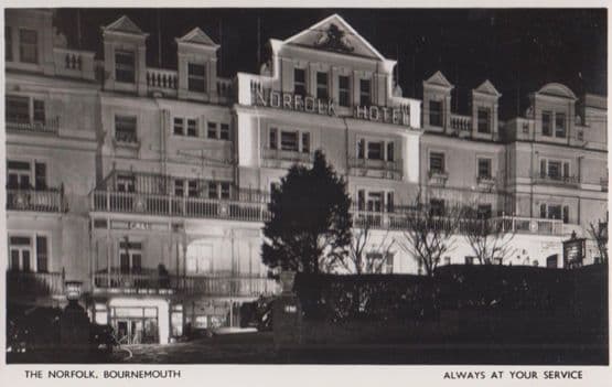 The Norfolk Room Hotel Dorset Bournemouth At Your Service Real Photo Postcard