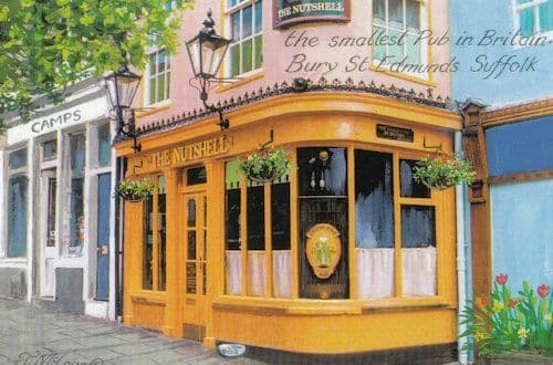The Nutshell Pub Greene King Suffolk Bury St Edmunds Postcard