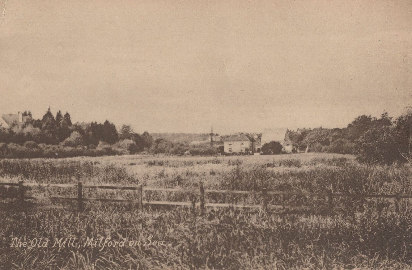 The OId Mill at Milford On Sea Hampshire Barn Rare Old Postcard