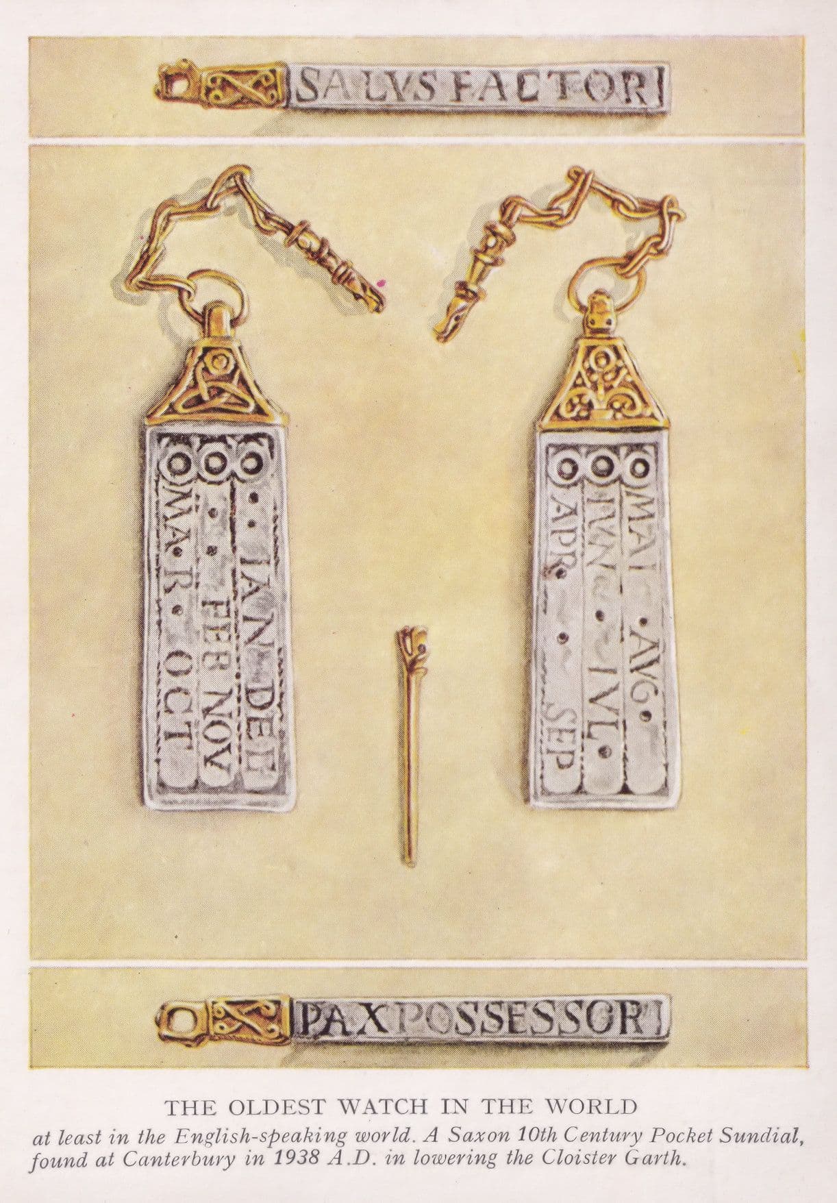 The Oldest Watch Clock In The World Saxon Antique Timepiece Postcard