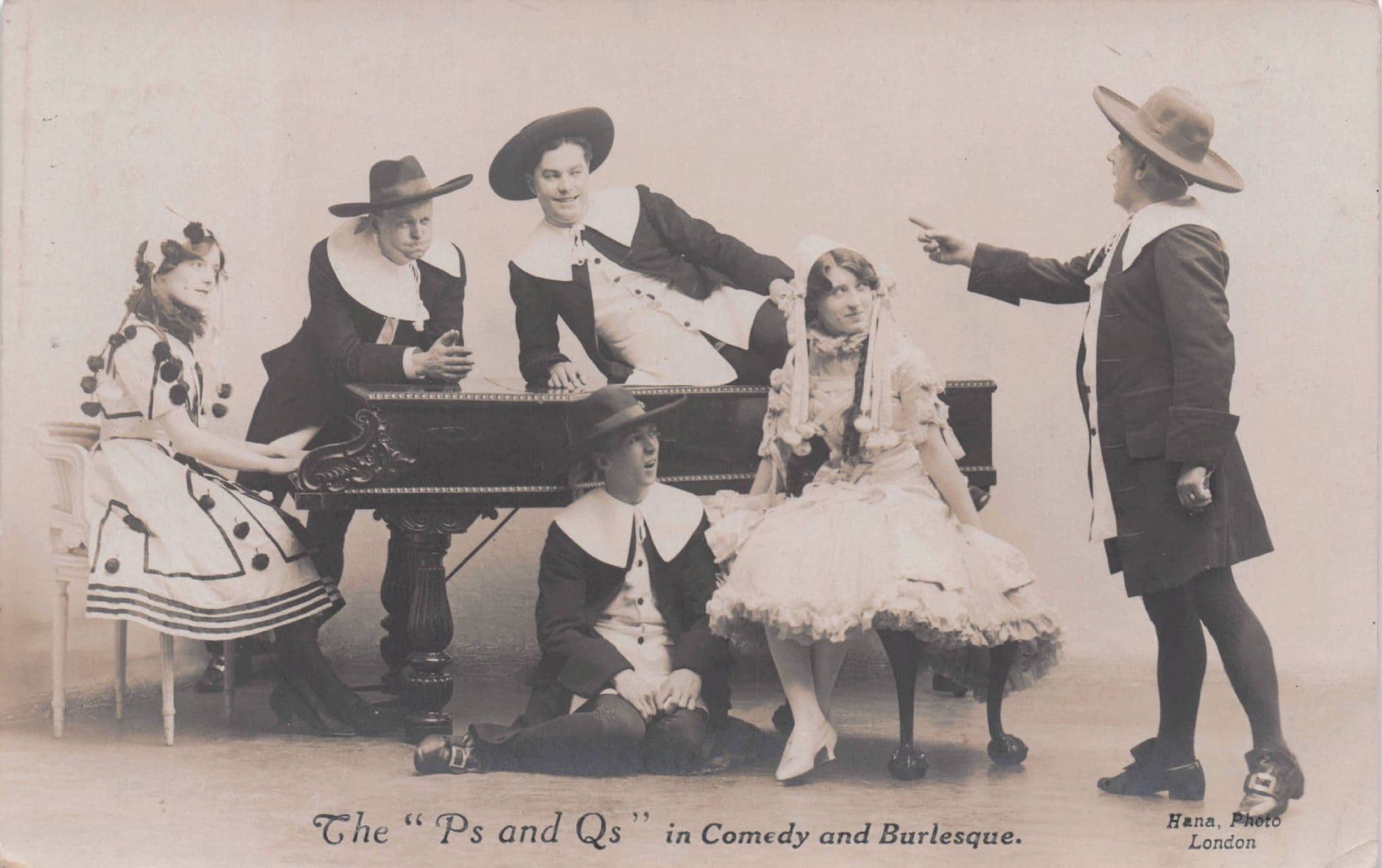 The P's & Q's Of Comedy & Burlesque Entertainers Old RPC Postcard
