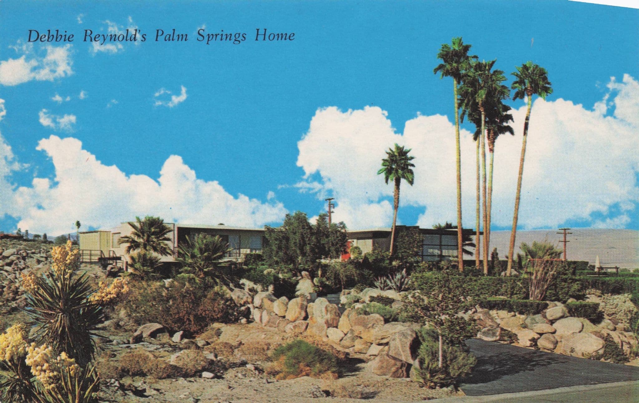 The Palm Springs Home Of Debbie Reynolds Actress American Postcard