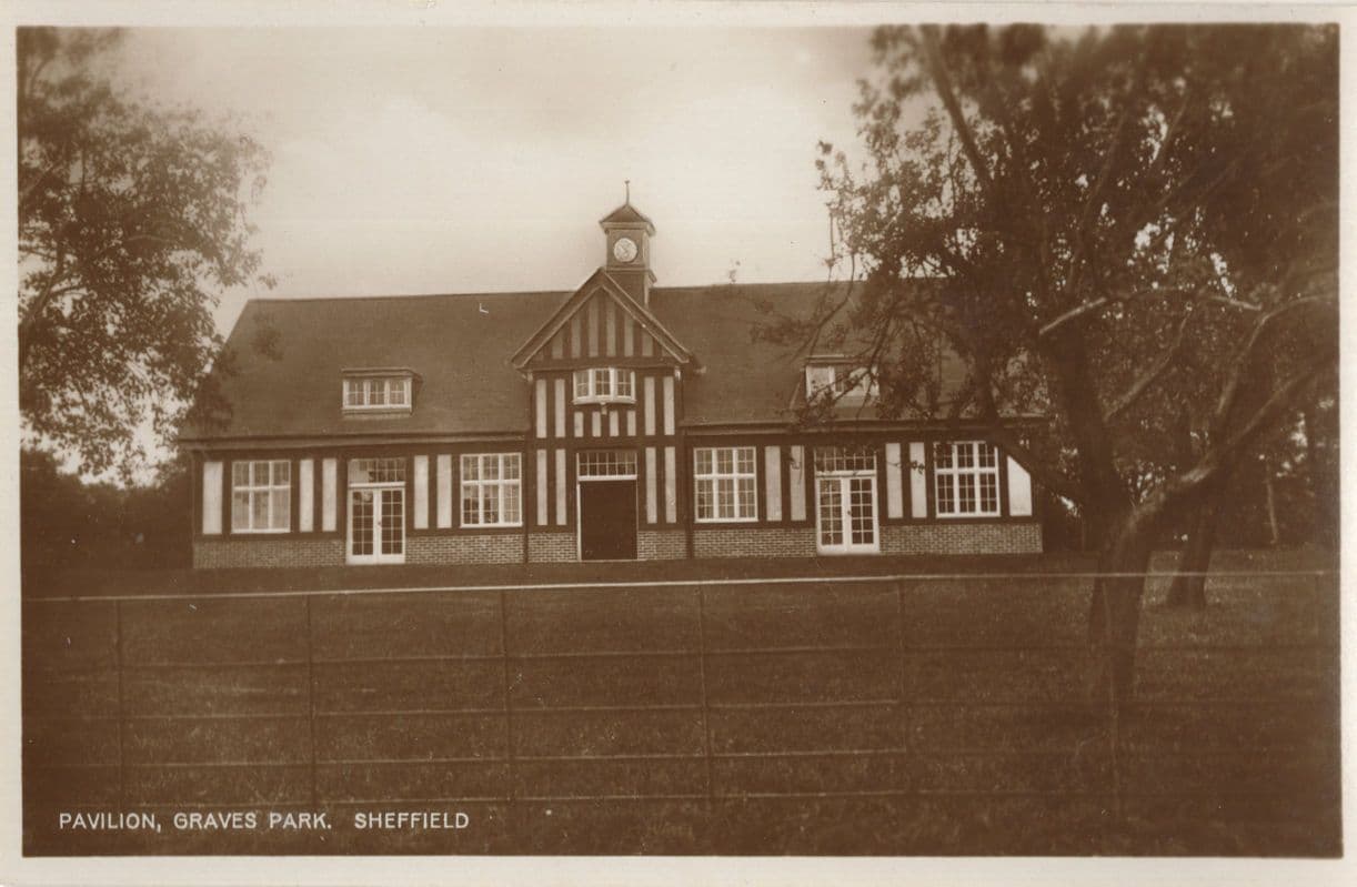 The Pavillion at Graves Park Sheffield Rare Real Photo Old Postcard