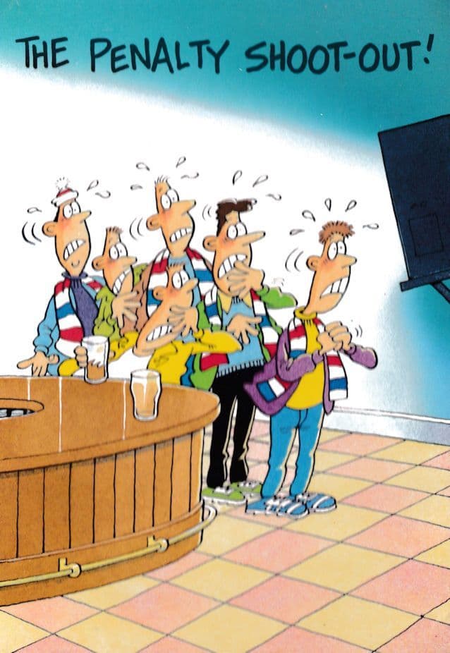 The Penalty Shootout Football Viz Sid The Sexist Style Comic Postcard