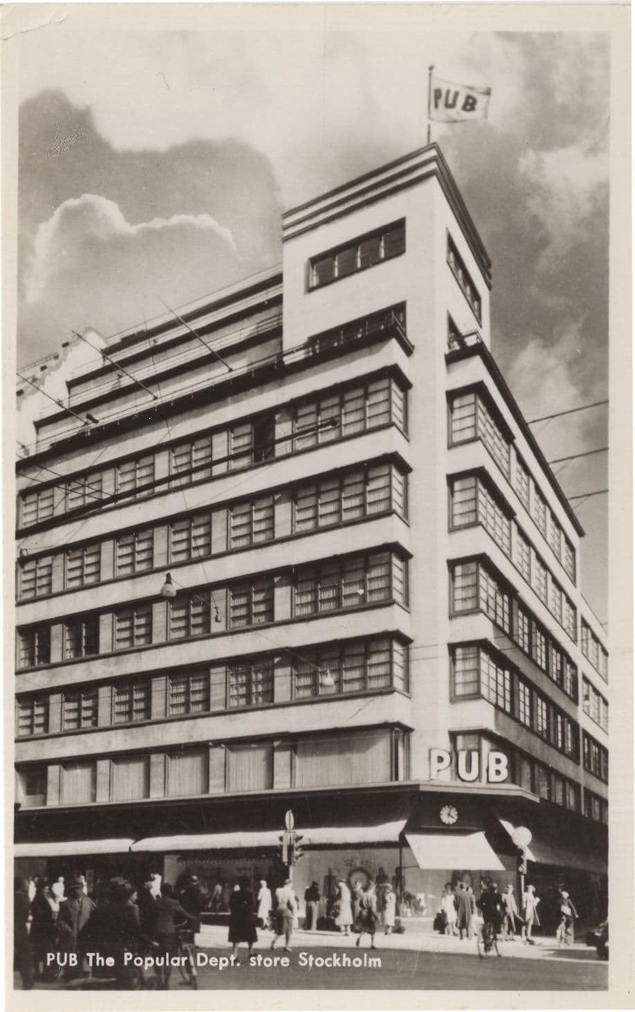 The Popular Department Store Stockholm Sweden RPC Postcard