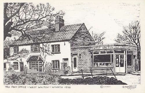 The Post Office West Walton Wisbech Cambridge Postcard