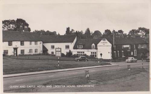 The Queen & Castle Hotel Flowers Beer Kenilworth Vintage Real Photo Postcard
