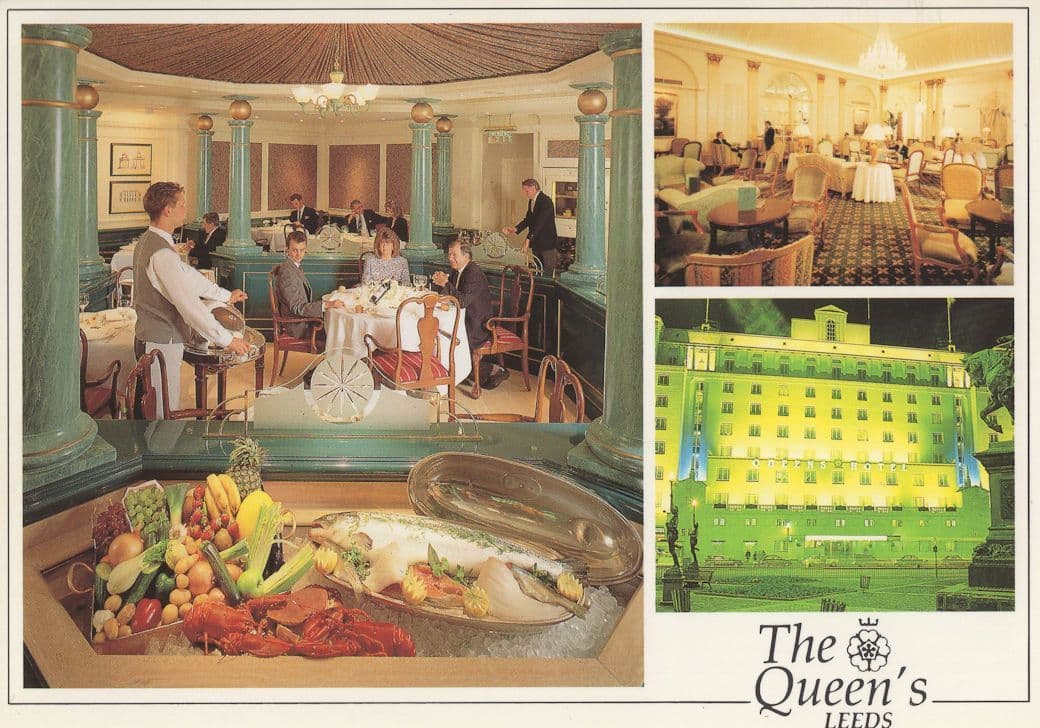 The Queens Hotel Leeds Yorkshire Restaurant Postcard