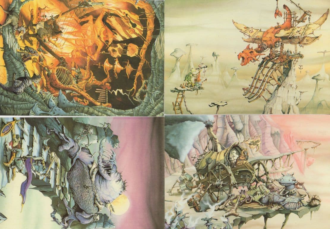 The Reflections Of TJ Bodkins 8x Red Moon Fantasy Art Postcard s