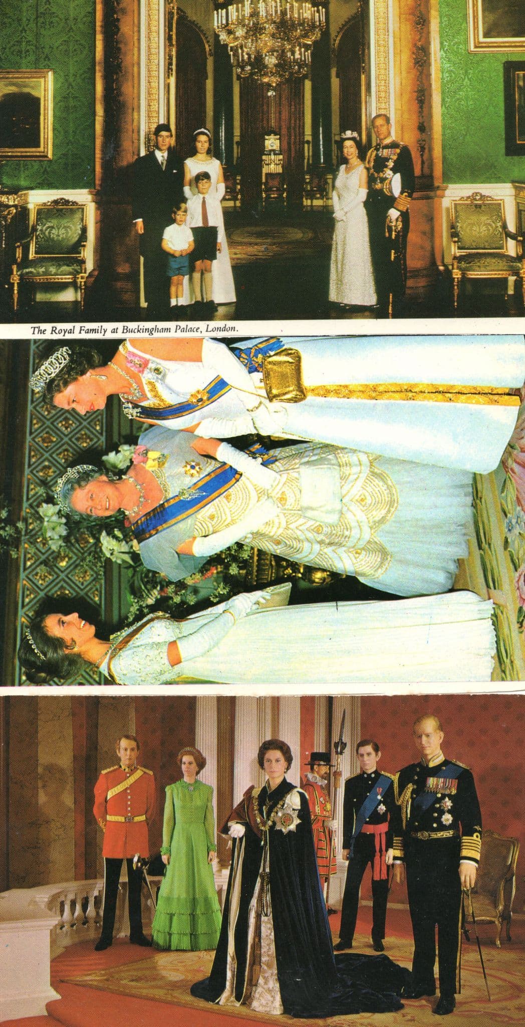 The Royal Family Queen Elizabeth II Madame Tussauds 3x 1970s Postcard s