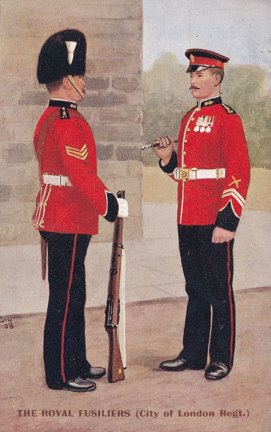 The Royal Fusiliers City Of London Gale & Polden Military Postcard