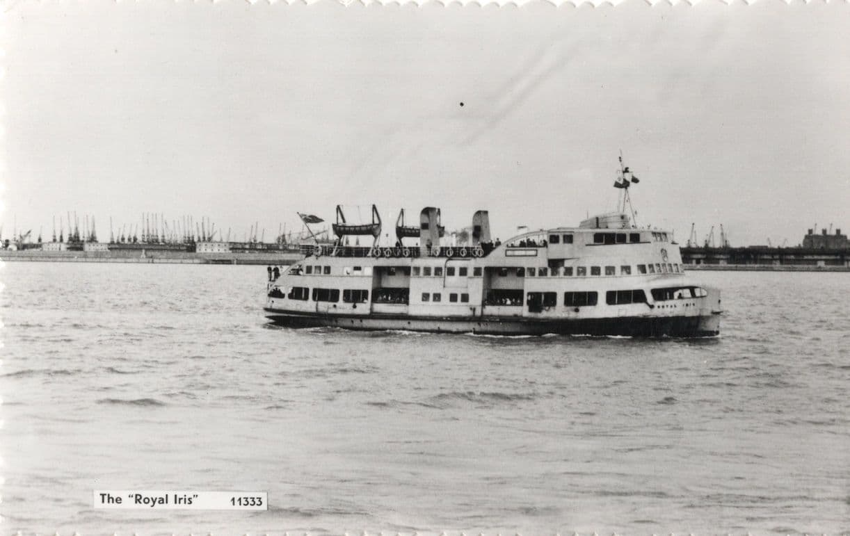 The Royal Iris Ferry Ship Real Photo Postcard
