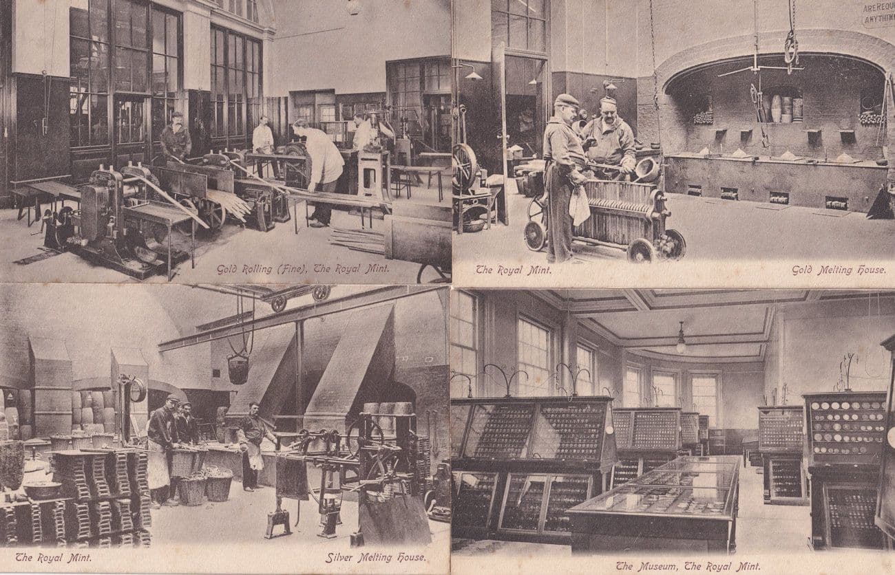 The Royal Mint London Museum Interior 8x Old Postcard s