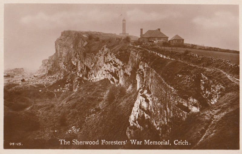 The Sherwood Foresters Military War Memorial Crich Vintage Real Photo Postcard