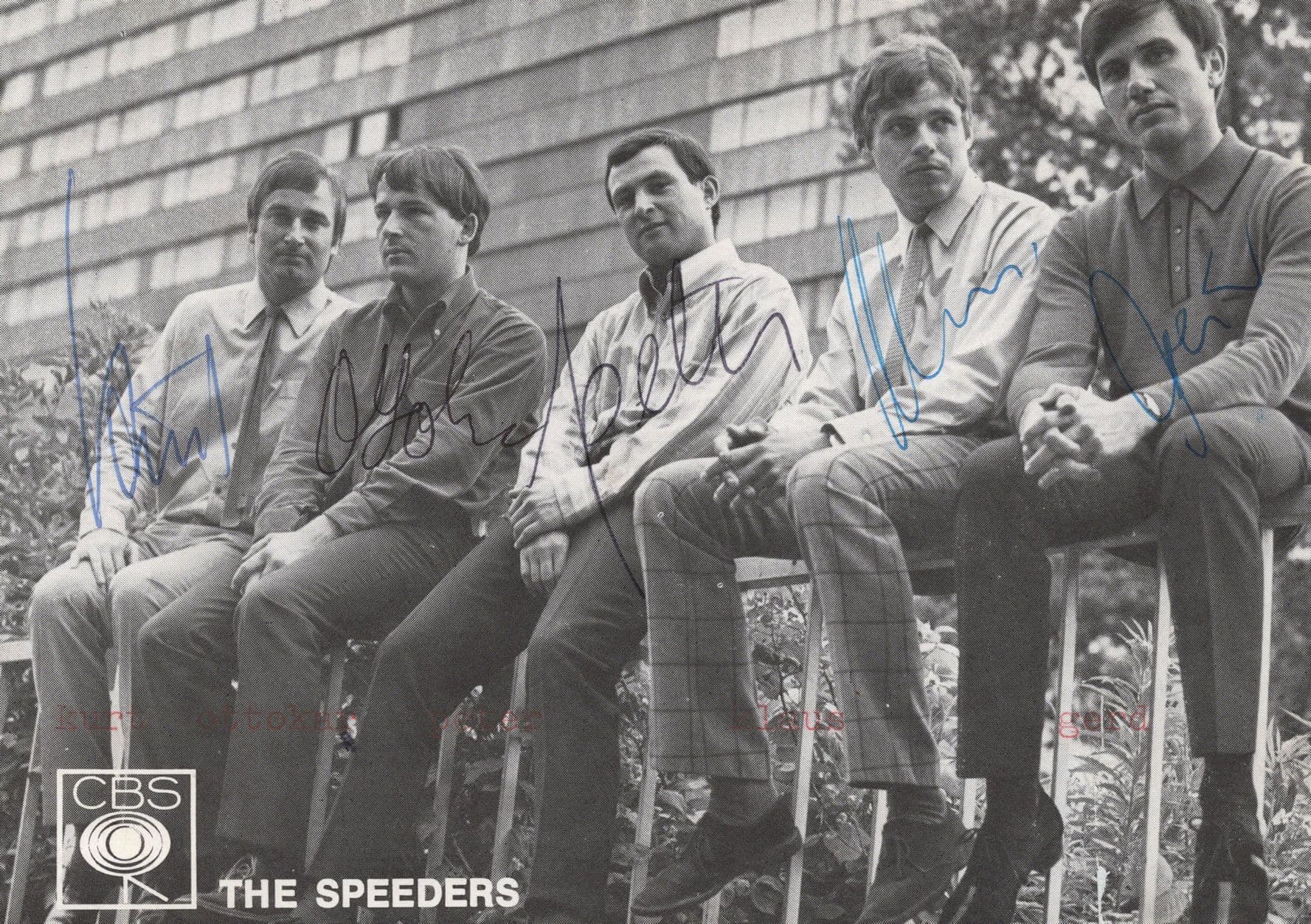 The Speeders German Beat Pop Group Fan Club CBS Records Hand Signed Photo