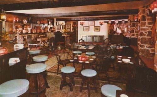 The Squires Bar Devon Inn Pub Lounge Stoke In Teignhead 1970s Rare Postcard
