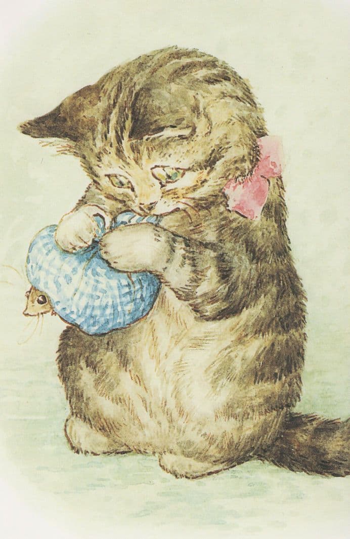 The Story Of Miss Moppet 1906 Beatrix Potter Book Postcard