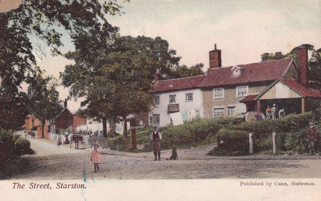 The Street Starston Norfolk Old WW1 Postcard
