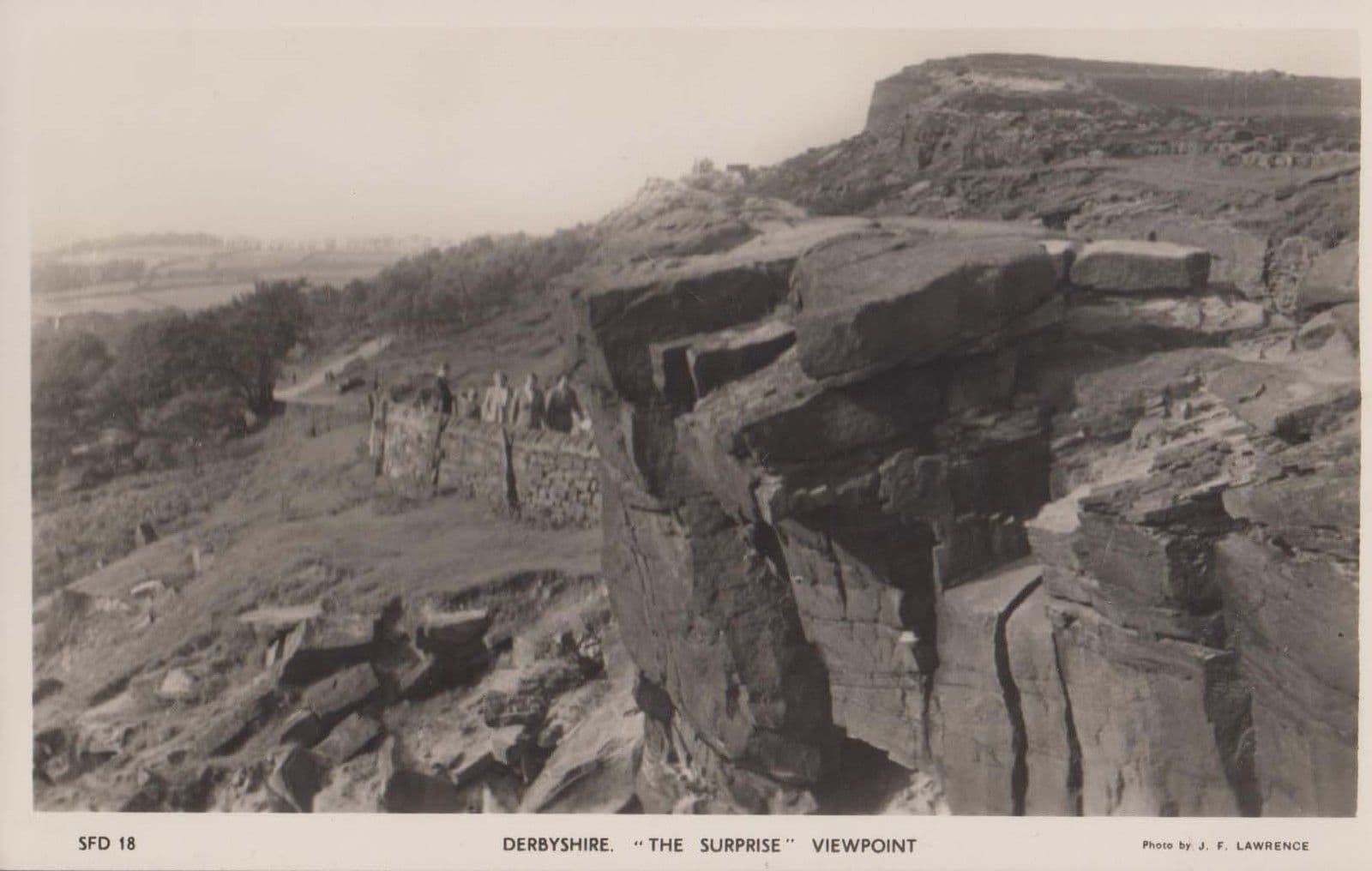 The Surprise Viewpoint Derbyshire Walking Tour Real Photo Postcard