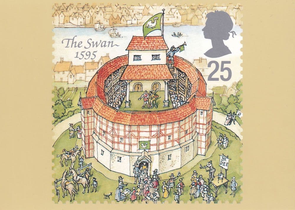 The Swan 1595 Globe Shakespeare Limited Edition Postcard