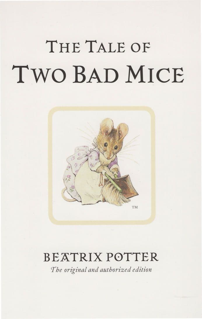The Tale Of Two Bad Mice Beatrix Potter Book Postcard