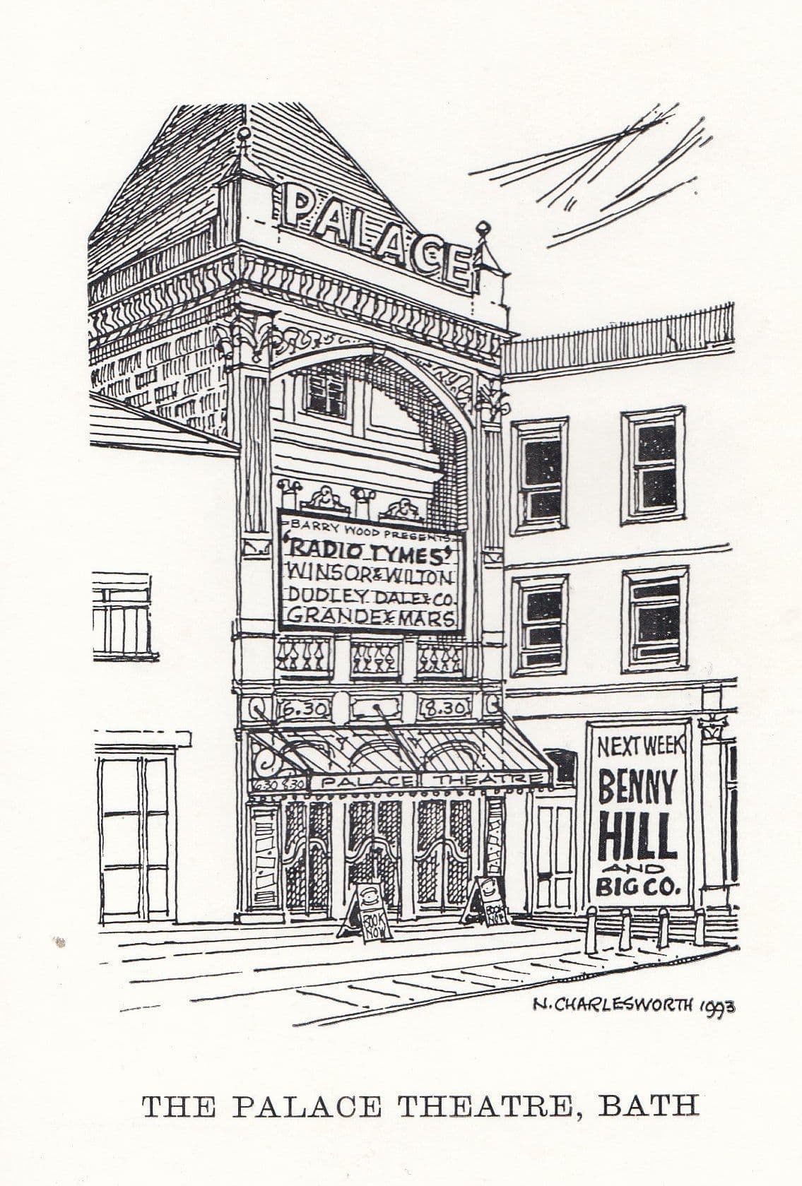The Theatre Royal Brighton Painting Postcard