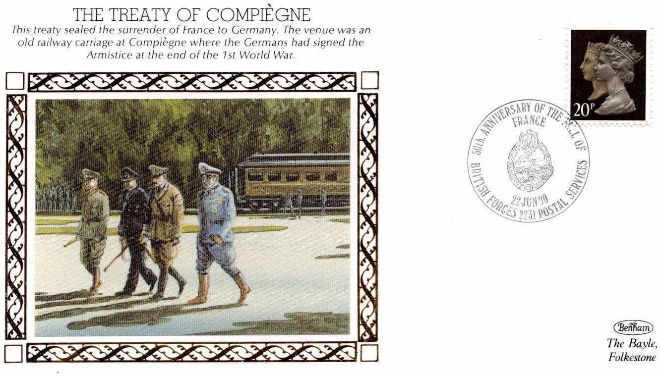 The Treaty Of Compiegne Benham WW2 War Military First Day Cover