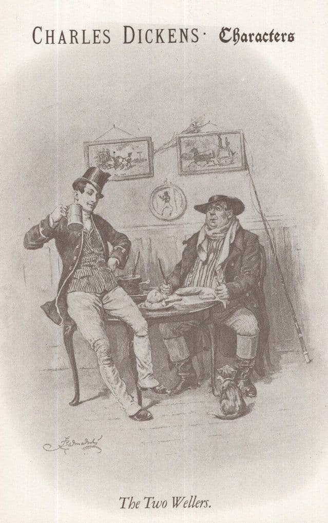 The Two Wellers Charles Dickens Book Characters Postcard