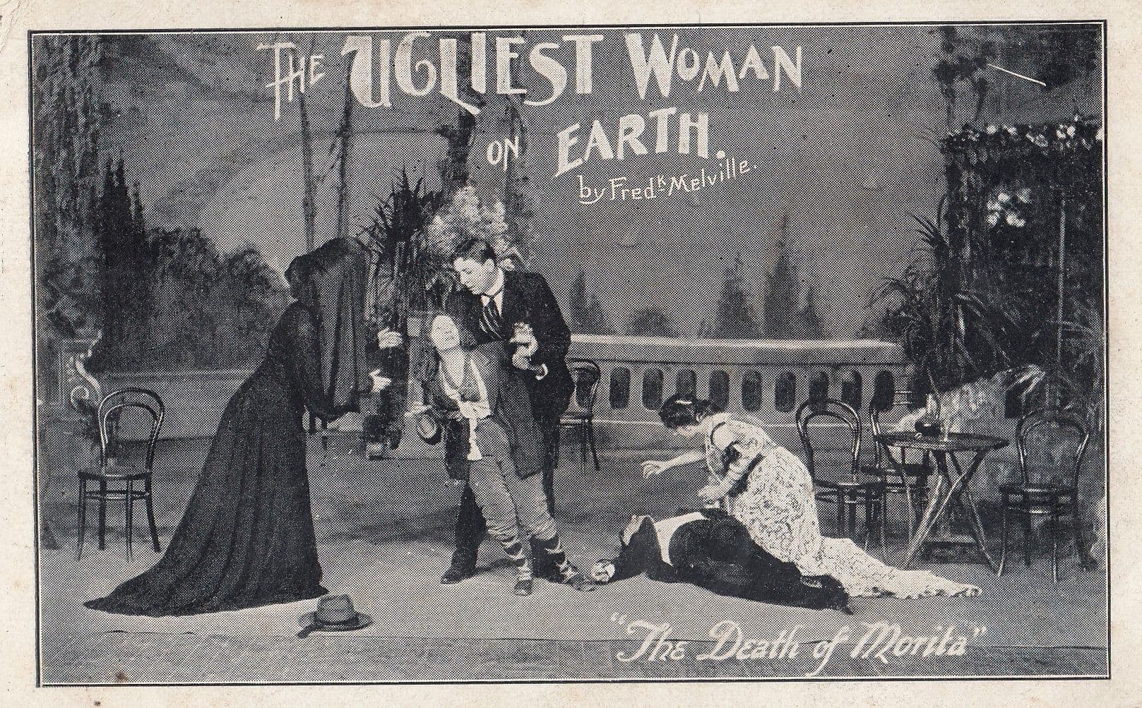 The Ugliest Woman On Earth Fred Melville Theatre Advertising Postcard