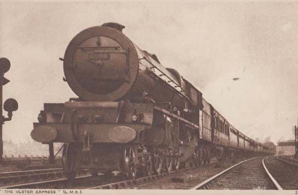 The Ulster Express Train Antique Railway London Photochrom Railways Postcard