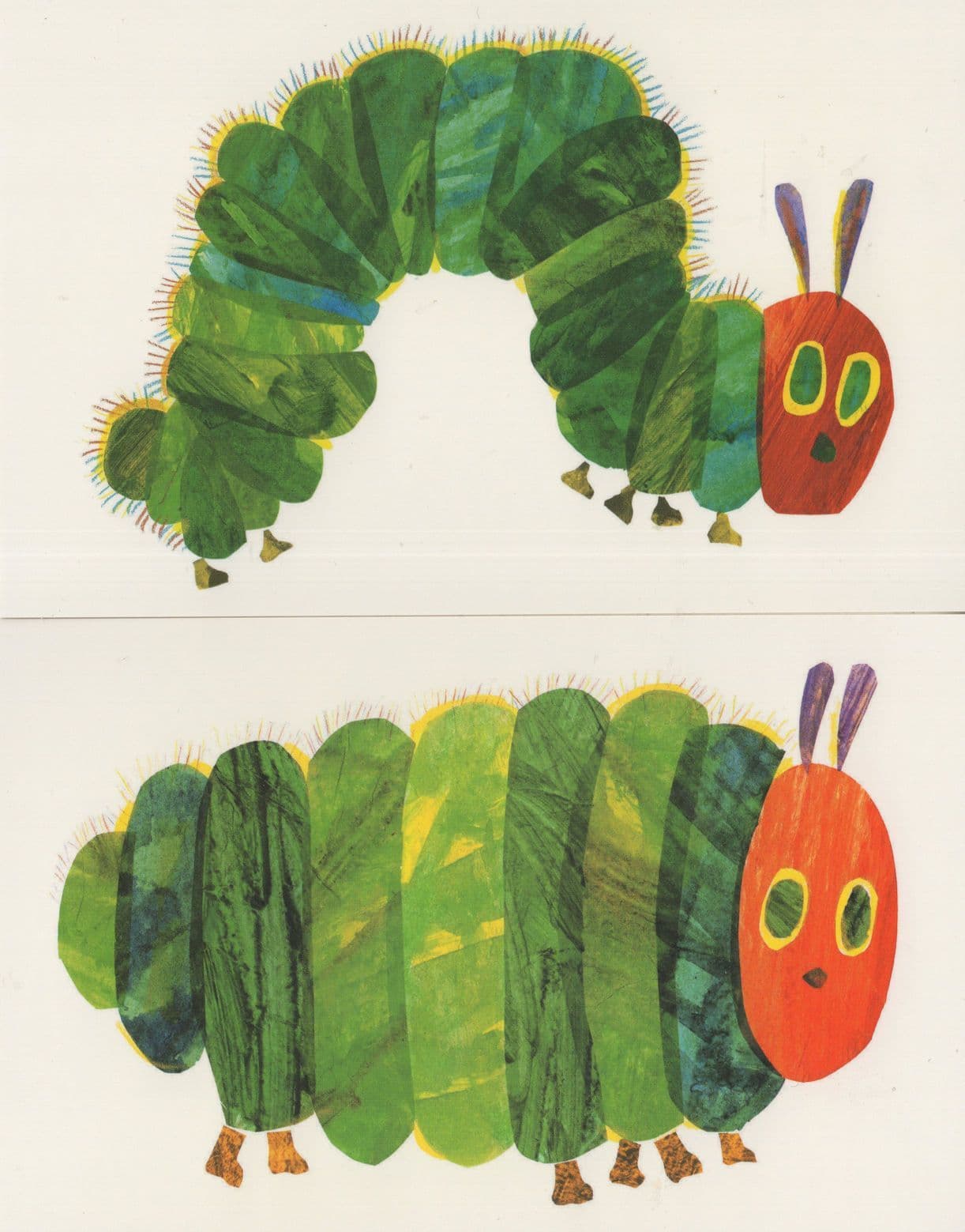The Very Hungry Caterpillar Eric Carle Book 2x Postcard s
