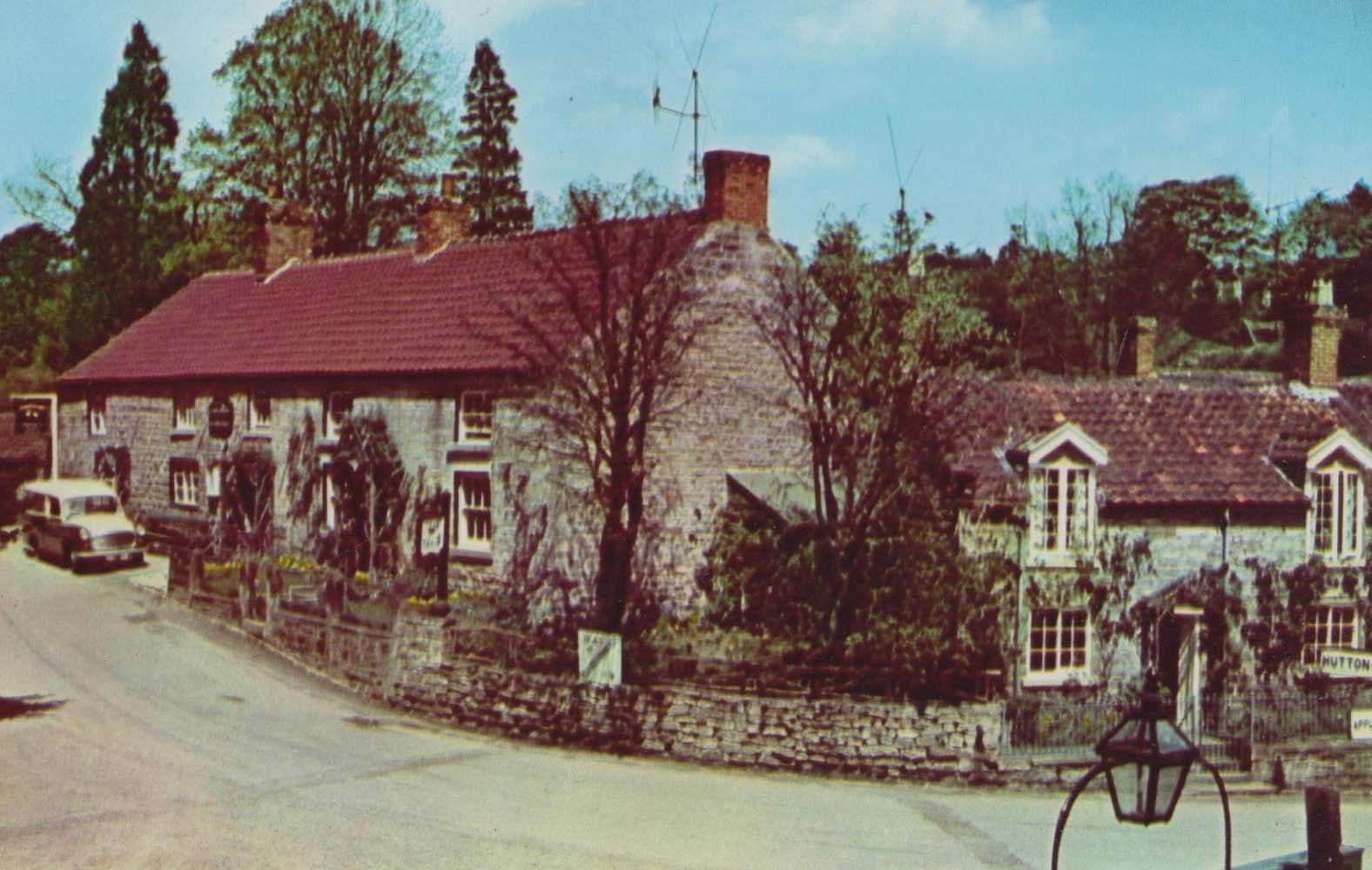 The Village Inn Lastingham Hutton Le Hole Entrance Sign Postcard