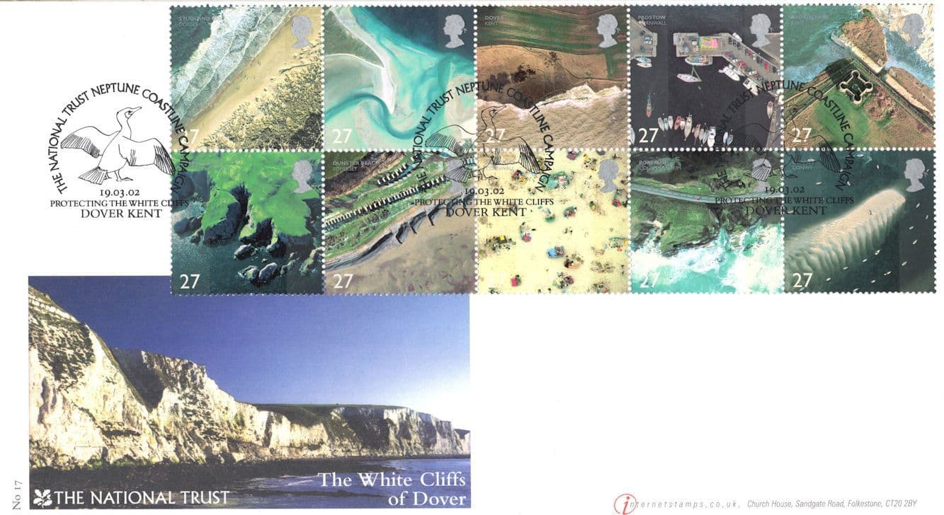 The White Cliffs Of Dover National Trust RARE LTD TO 50 FDC