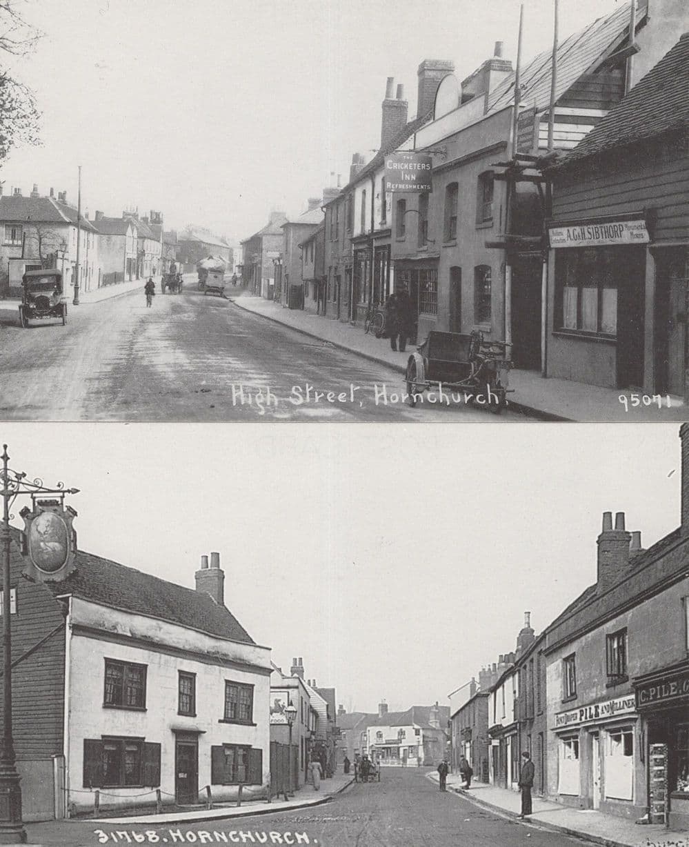The White Hart Cricket Pub High Street Hornchurch 2x Postcard s