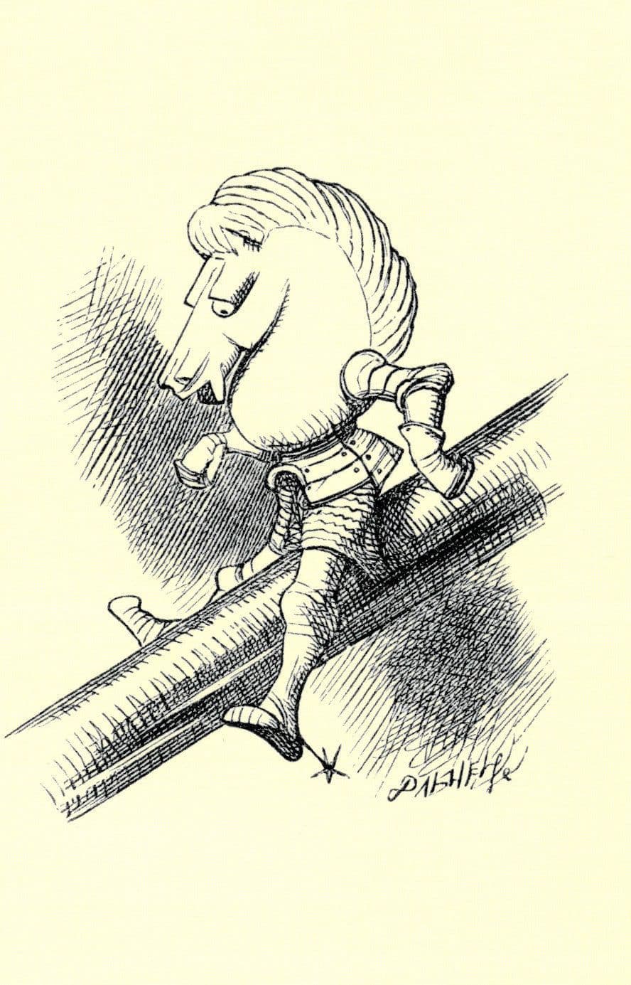 The White King Knight Alice Through The Looking Glass Book Postcard