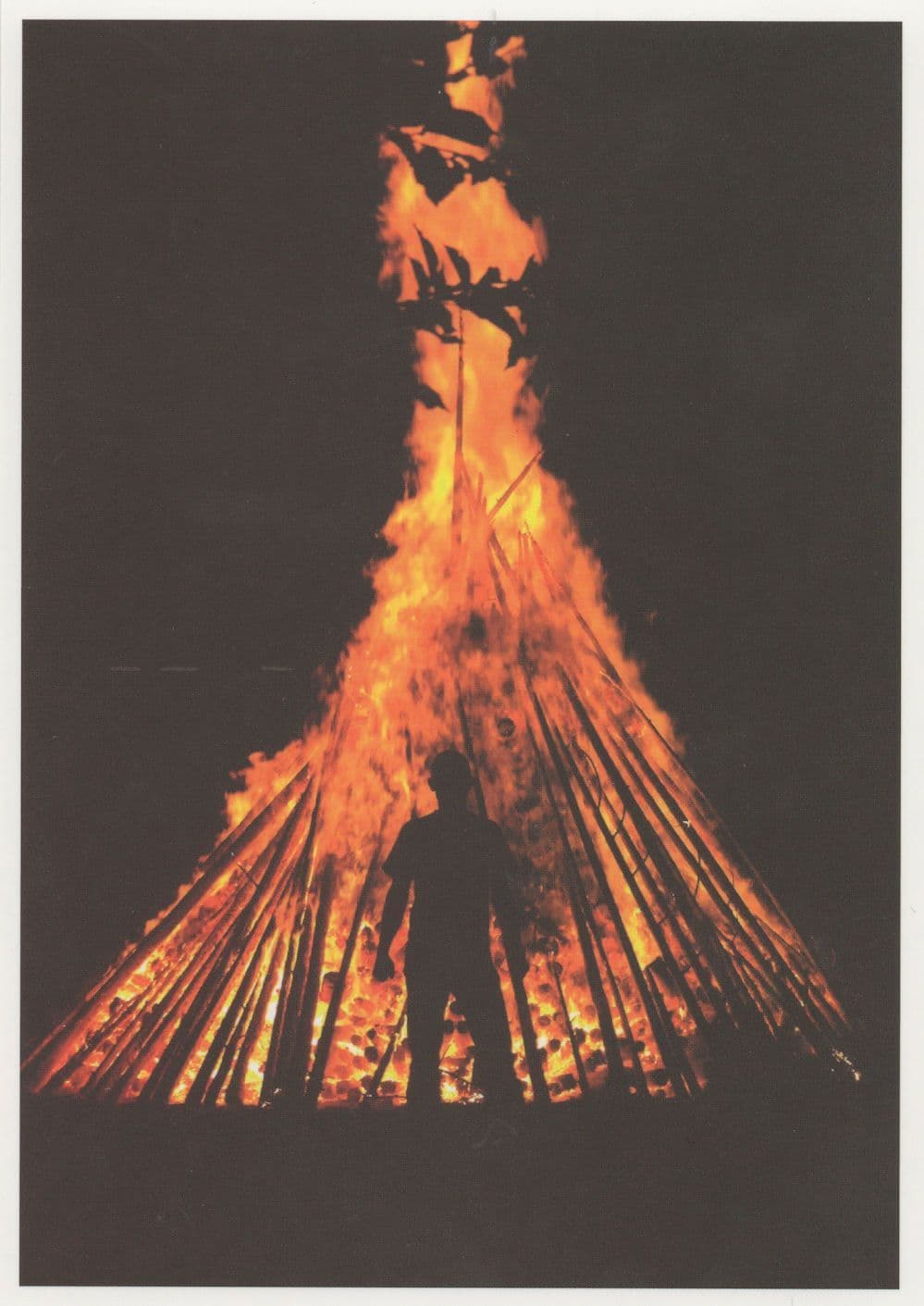 The Wicker Man Style Human Sacrifice Fire Disaster Postcard