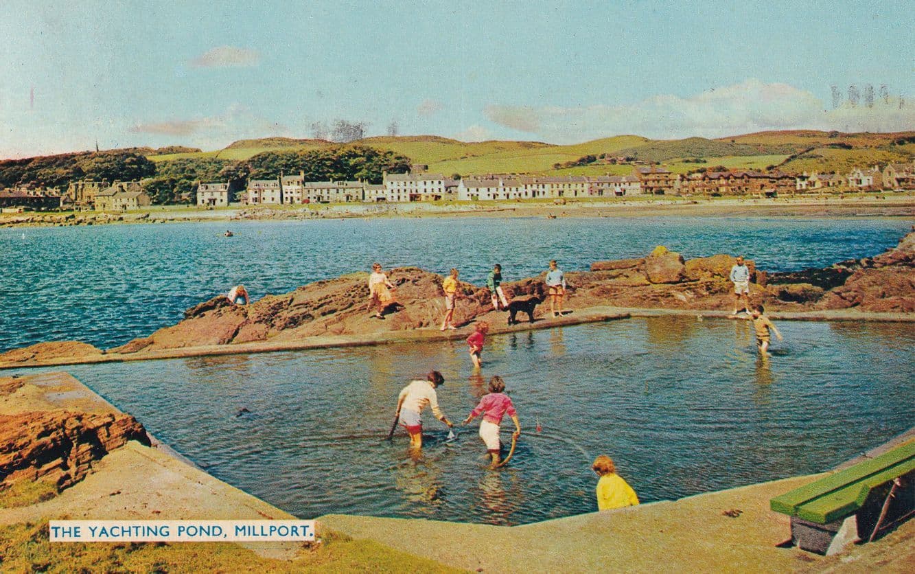 The Yachting Pond Millport Scottish 1960s Postcard