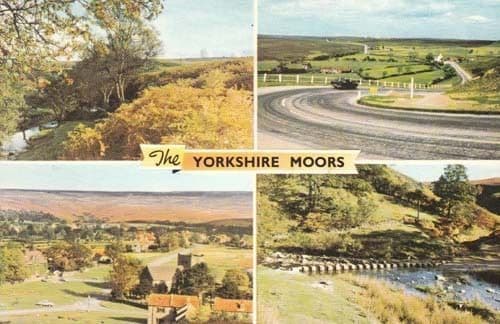 The Yorkshire Moors Village Orig 1970s Photo Postcard