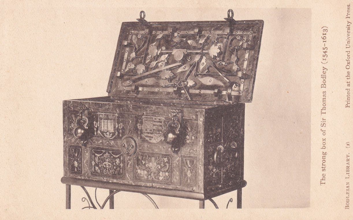 Thomas Bodley Strong Box Bodleian Library Postcard