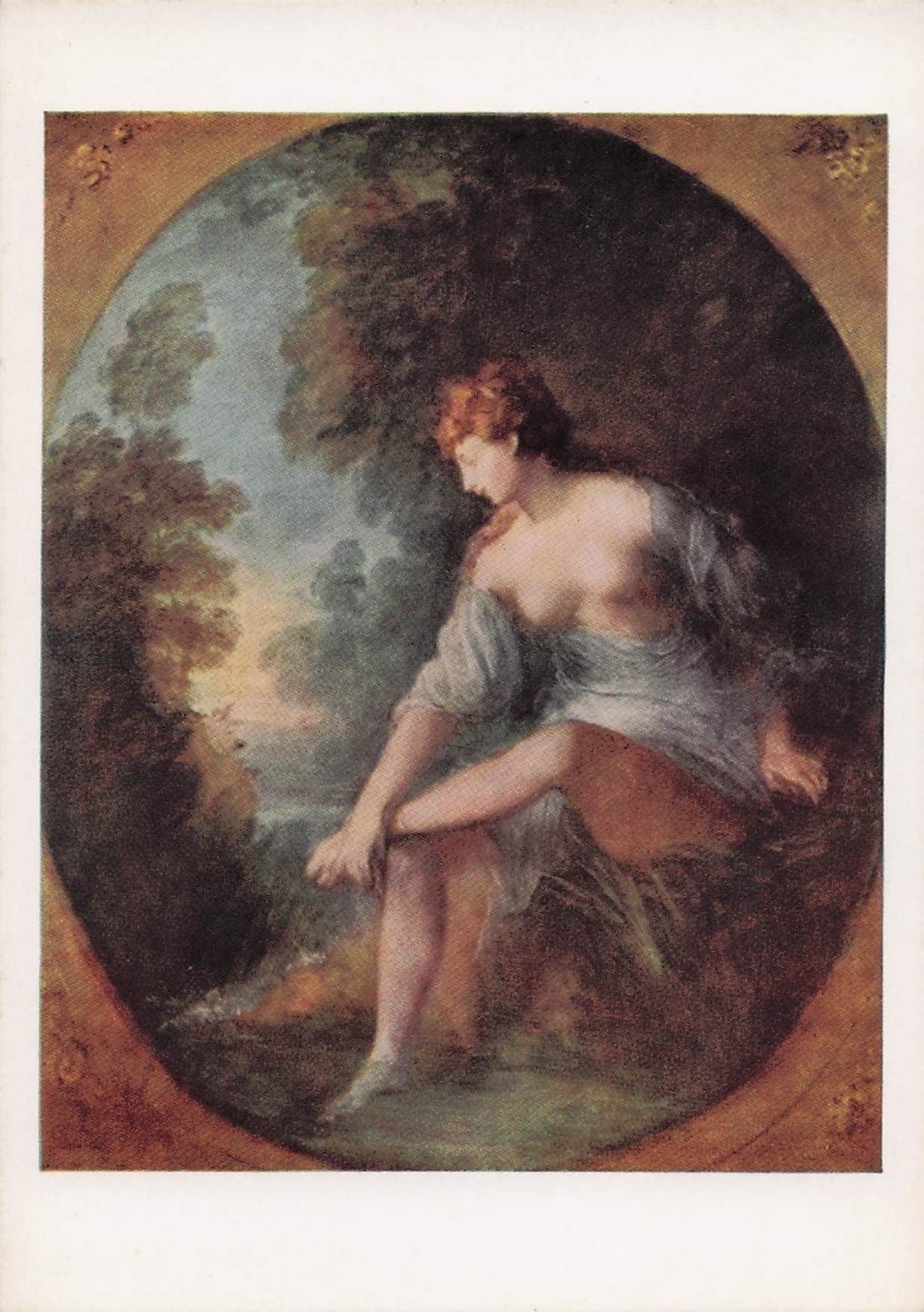 Thomas Gainsborough Musidora Tate Gallery Painting Postcard