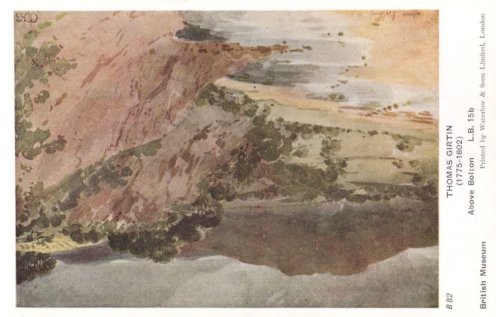 Thomas Girtin Bolton Antique Watercolour Museum Painting Postcard
