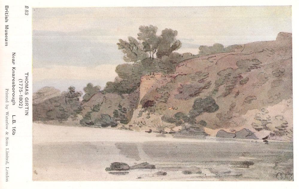 Thomas Girtin Knaresborough Watercolour Painting Rare Old Postcard