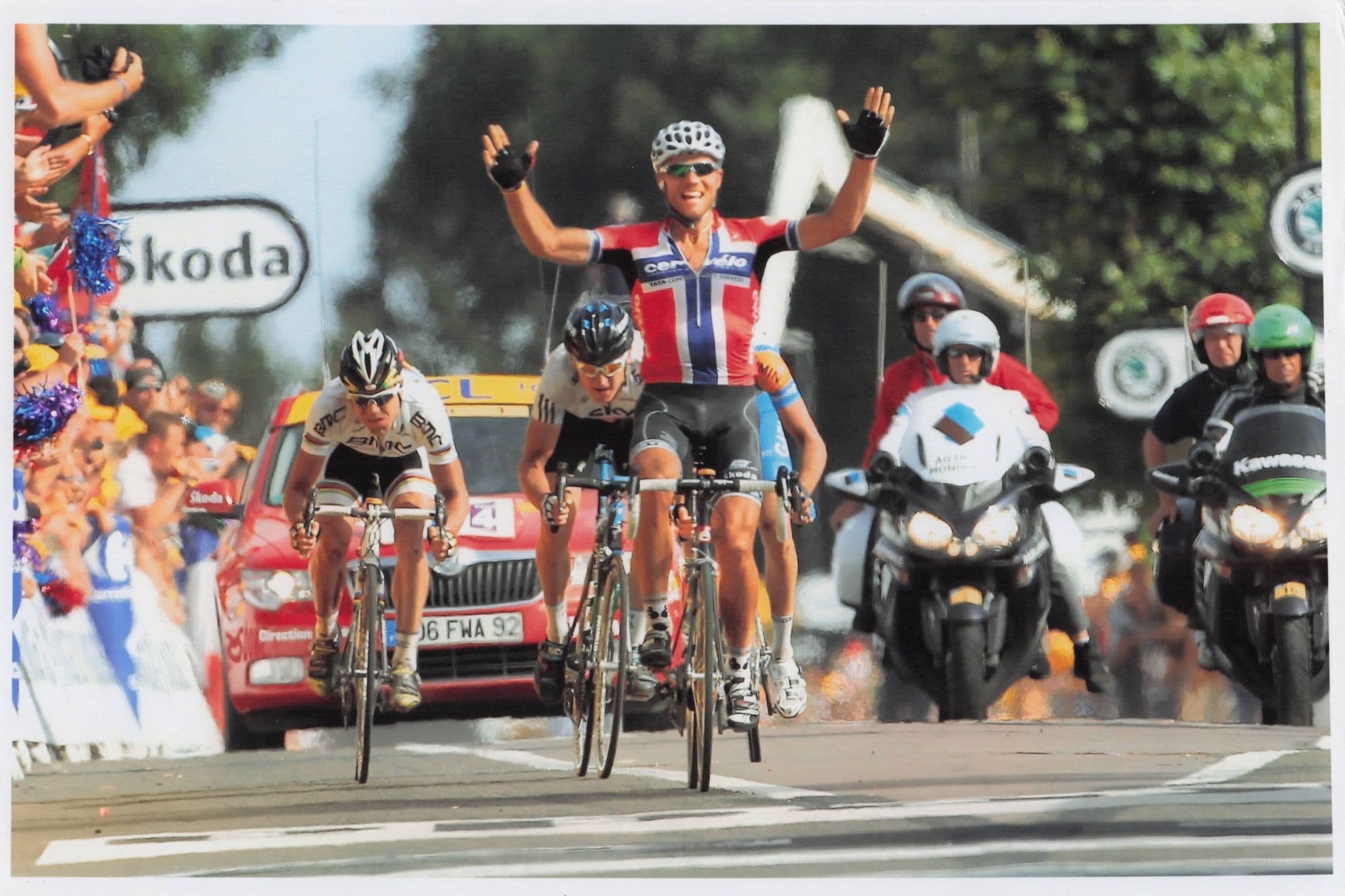 Thor Hushovd Norway Cycling 2010 Tour De France 12x8 Hand Signed Photo