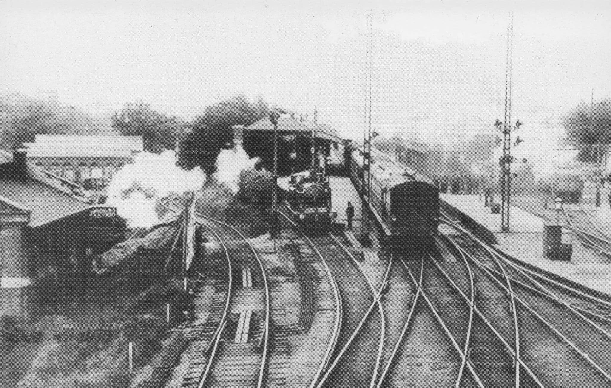 Three Bridges Railway Station 1905 London Train Departure Sussex Postcard