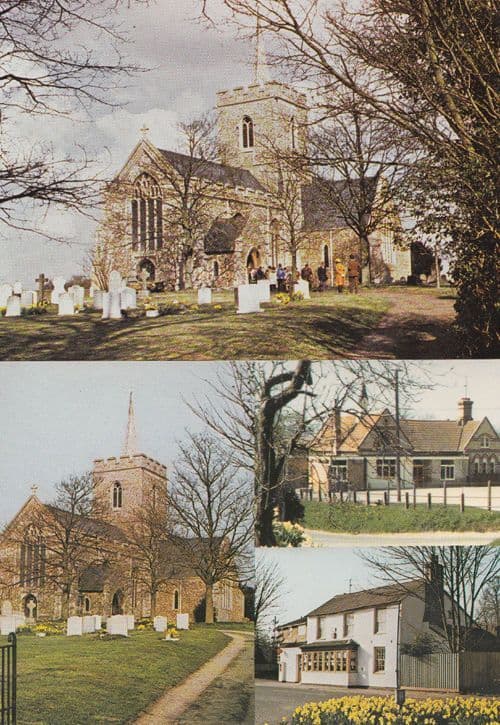 Thriplow Cambridgeshire Village The Church 2x Postcard s