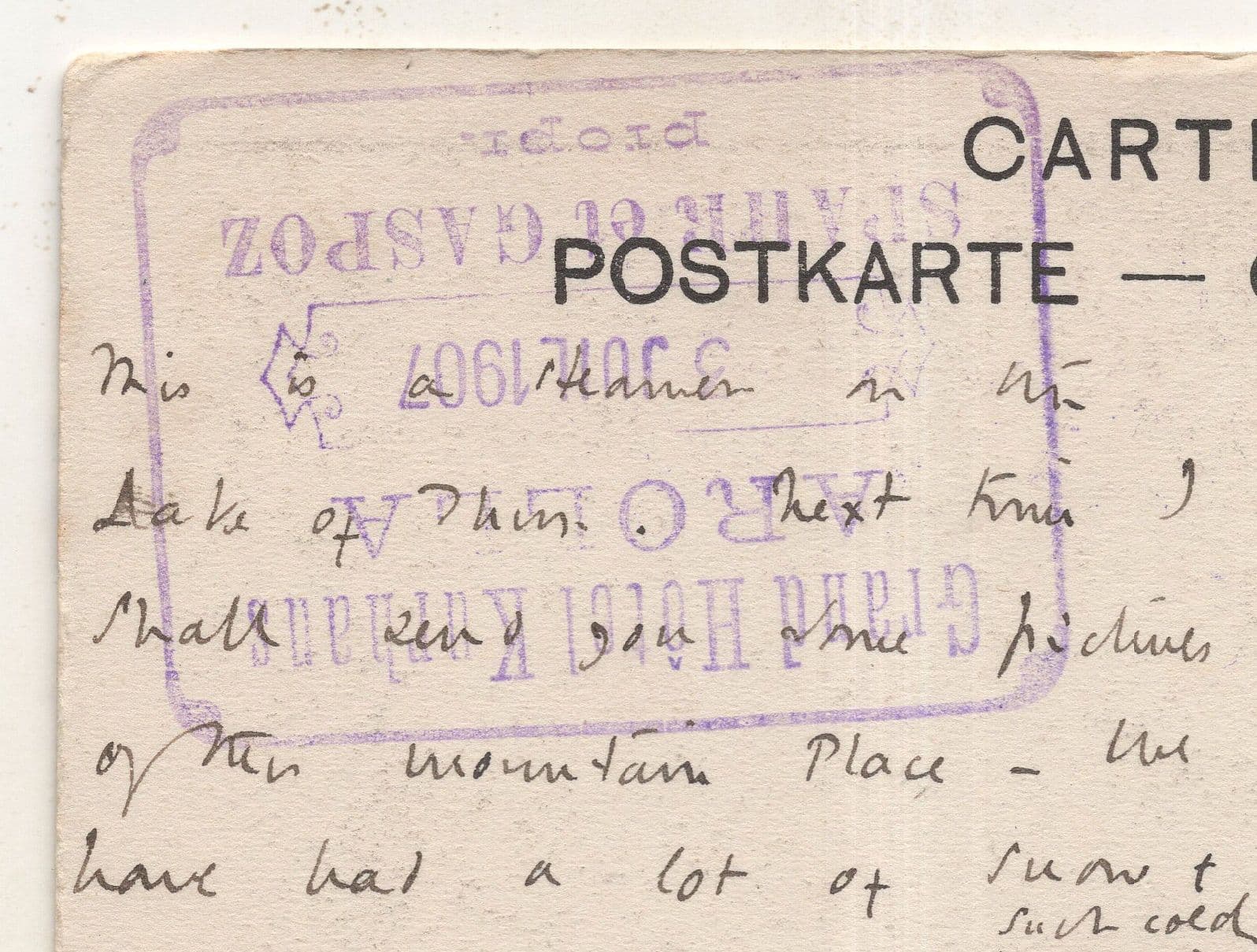Thun Die Aare Mit Niesen Switzerland Ship 1907 Hotel Frank Postcard