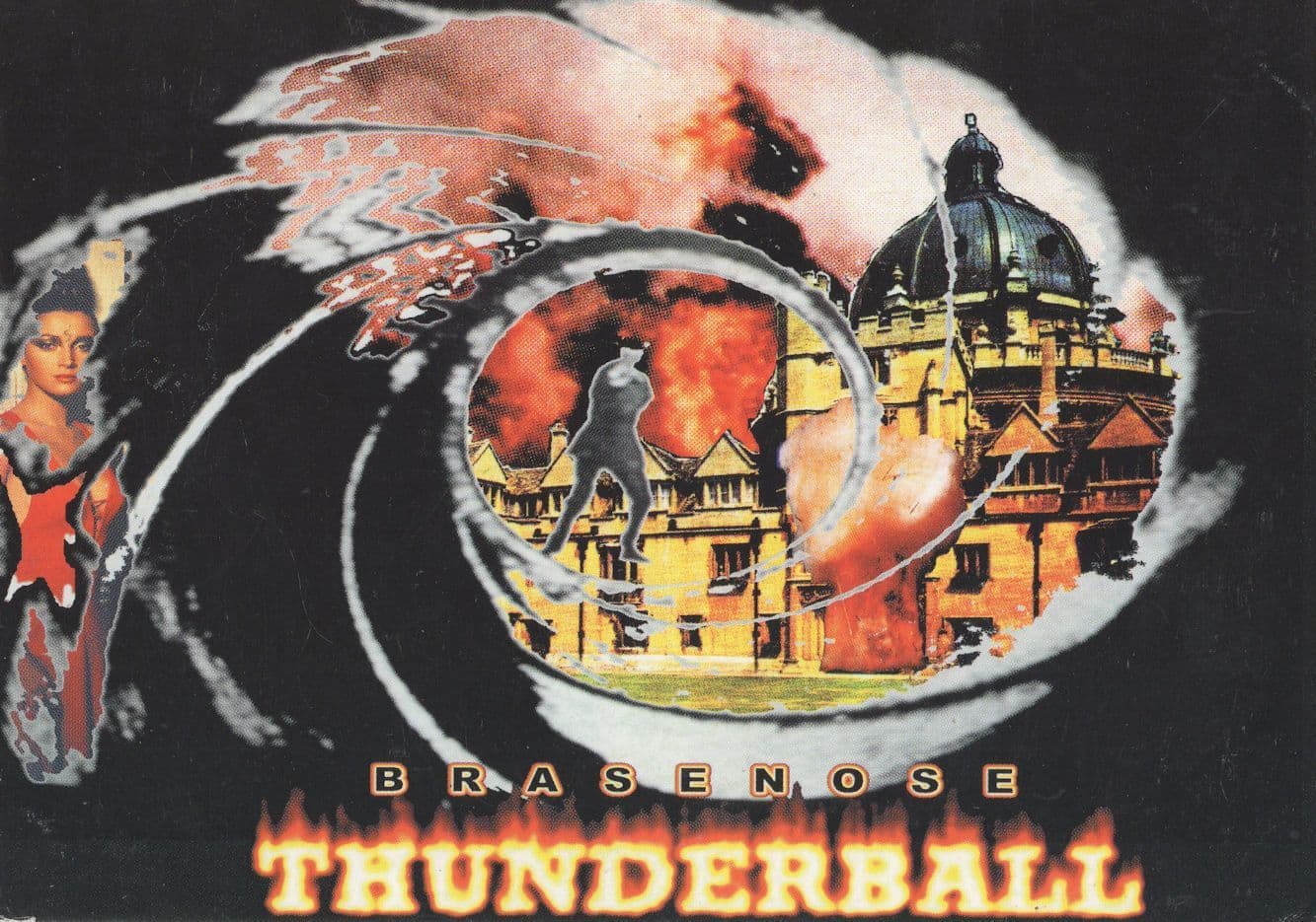 Thunderball Brasenose Oxford 1999 Film Spoof Event Postcard