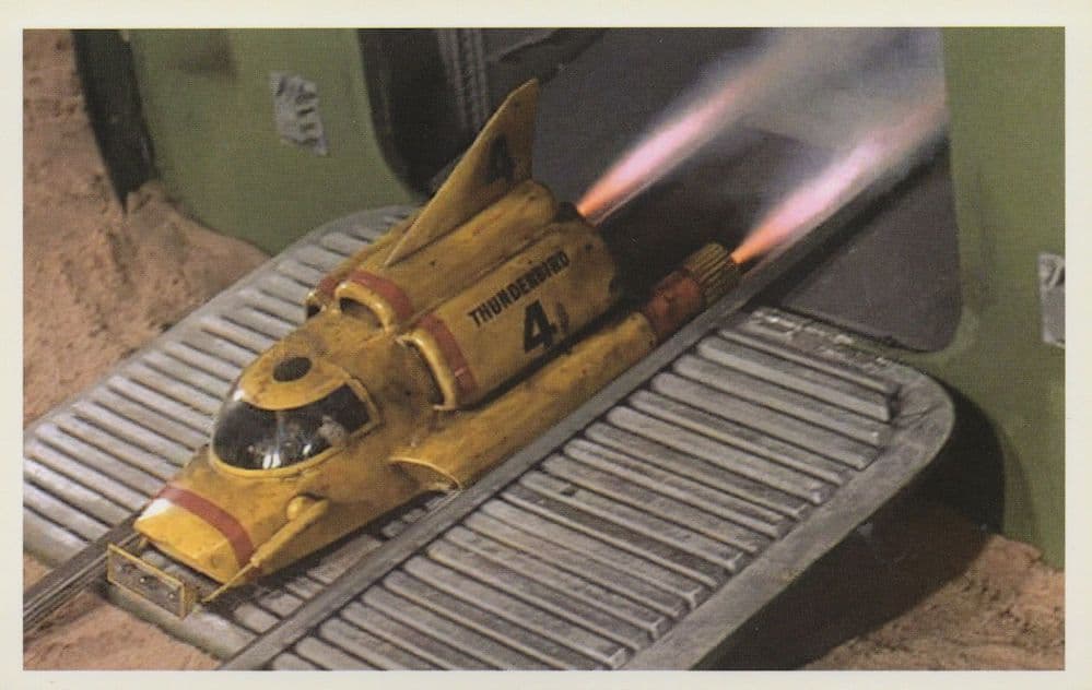 Thunderbird 4 Launching from Thunderbirds 2 Hangar Postcard