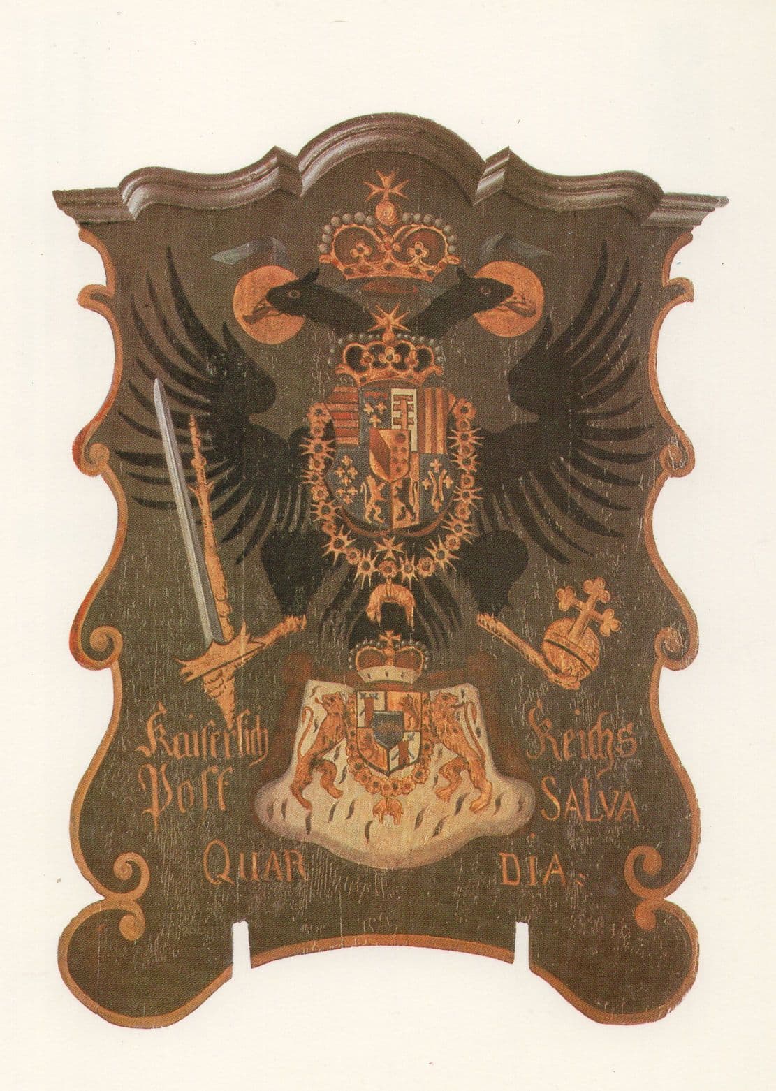 Thurn & Taxis Posthausschild Limburg Old German Post Sign Postcard