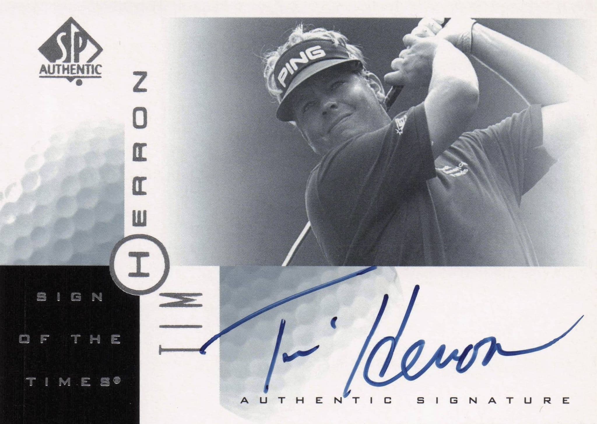 Tim Herron Sign Of The Times Hand Signed 2001 SP Golf Autograph Card